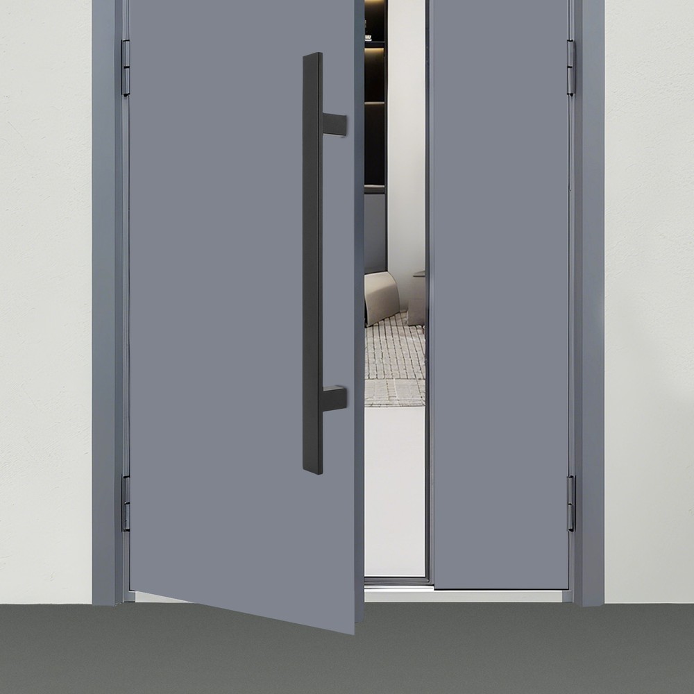 Stainless Steel Double Sided Push Pull Door Handle, H-shaped Door Pull Handle