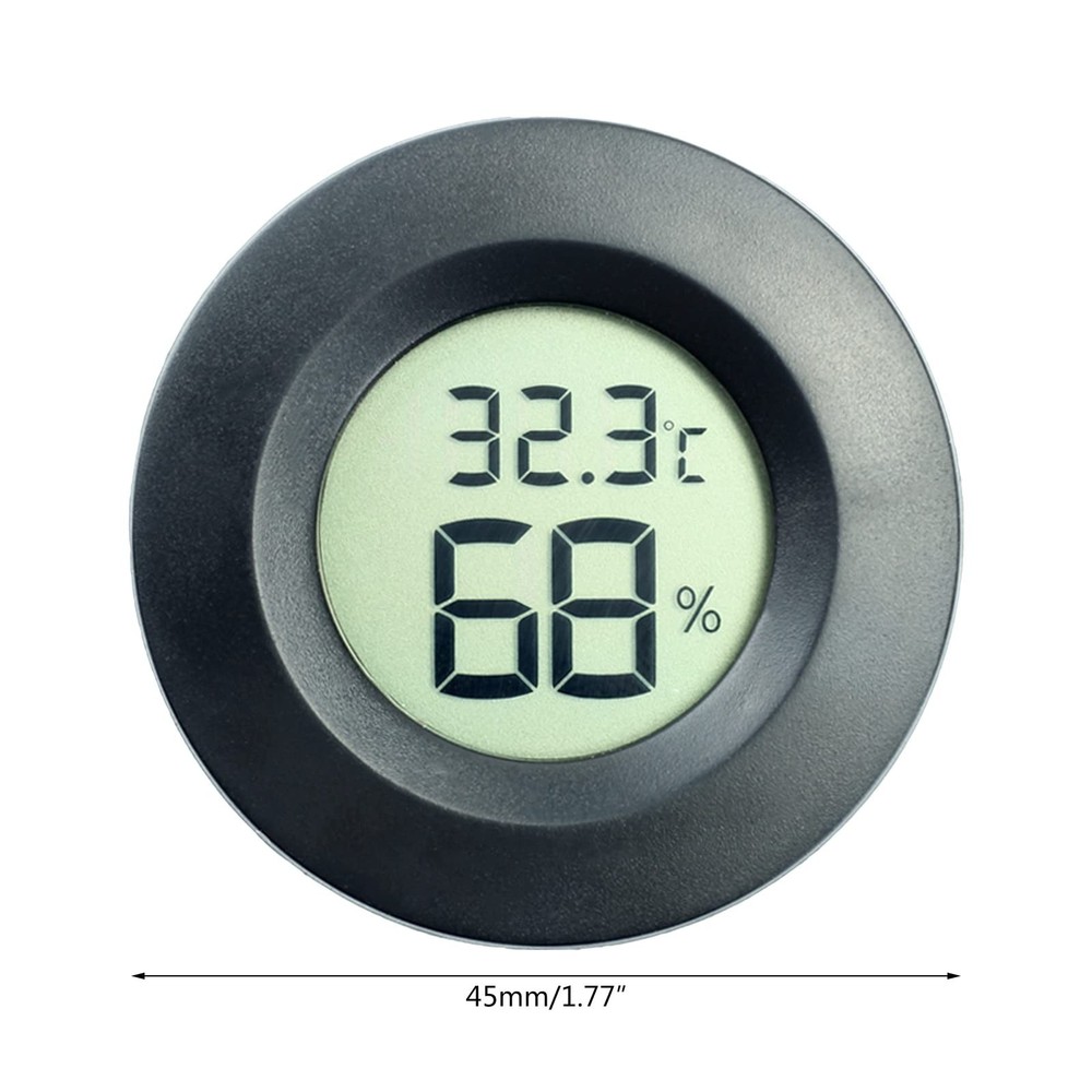 Small Electronic LCD Digital Thermometer Hygrometer Round Temperature Humidit...