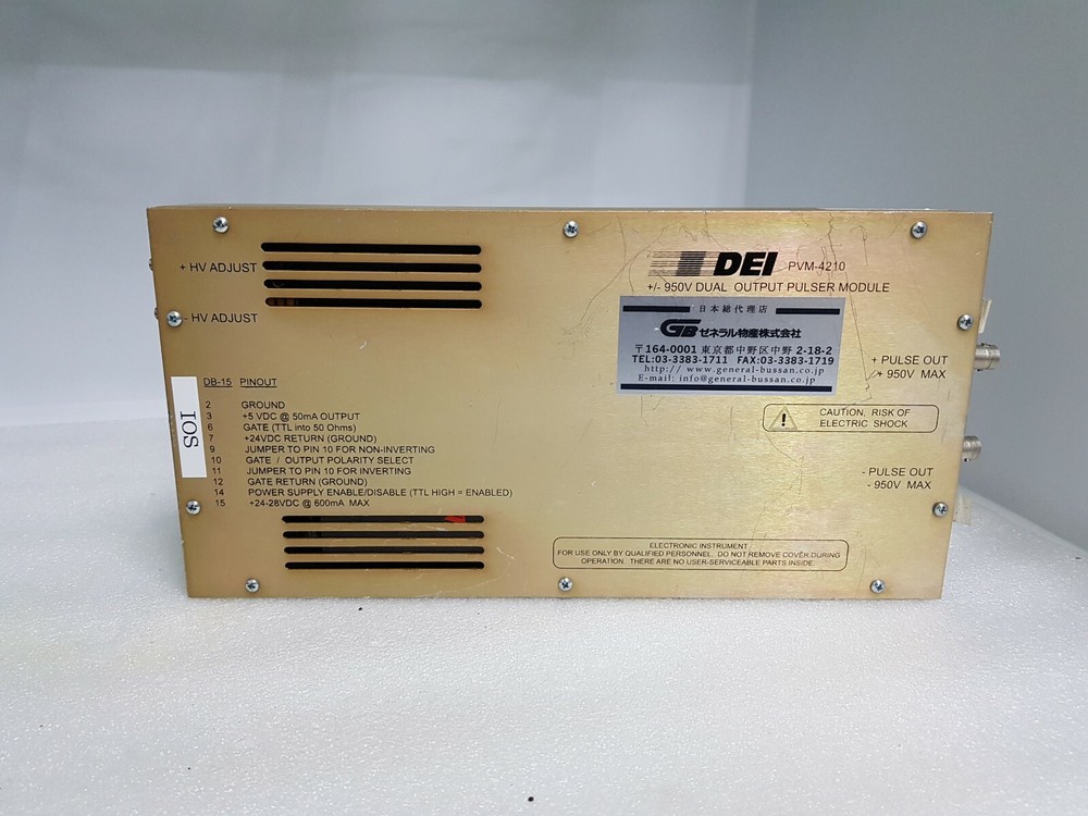 DEI PVM-4210,  +/- 950V  DUAL OUTPUT PULSER MODULE