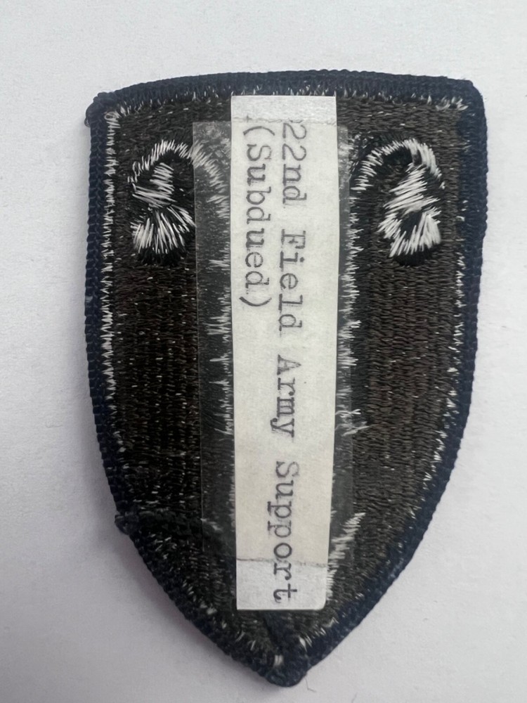 22th Field Army Support Brigade Subdued US Army Patch