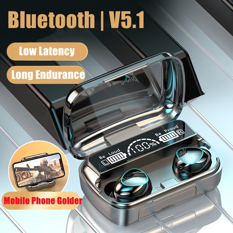 Bluetooth 5.1 TWS Bluetooth Wireless Earbuds Waterproof Headset Noise Cancelling