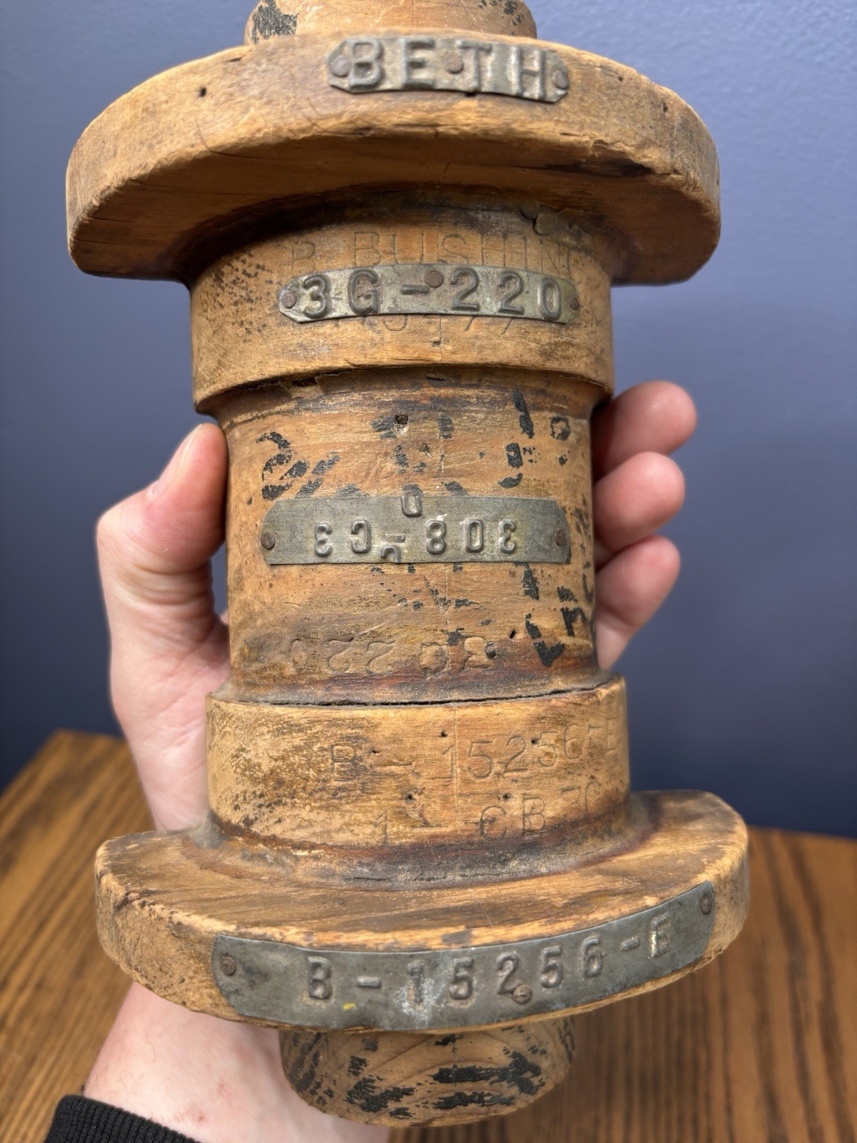 Vintage Industrial Bethlehem Steel Wood Sand Forms For Tool Parts Form Art Mold