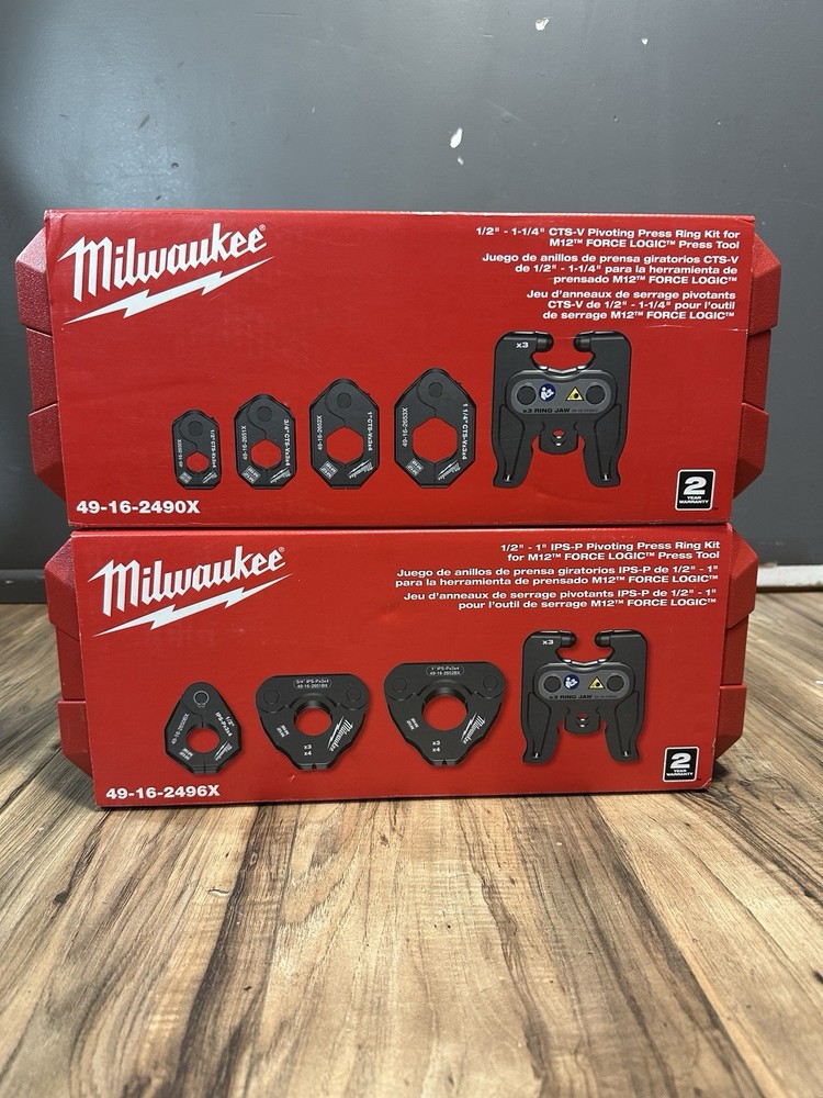 Milwaukee Pivoting Press Ring Kit BundleFor M12 Force Logic