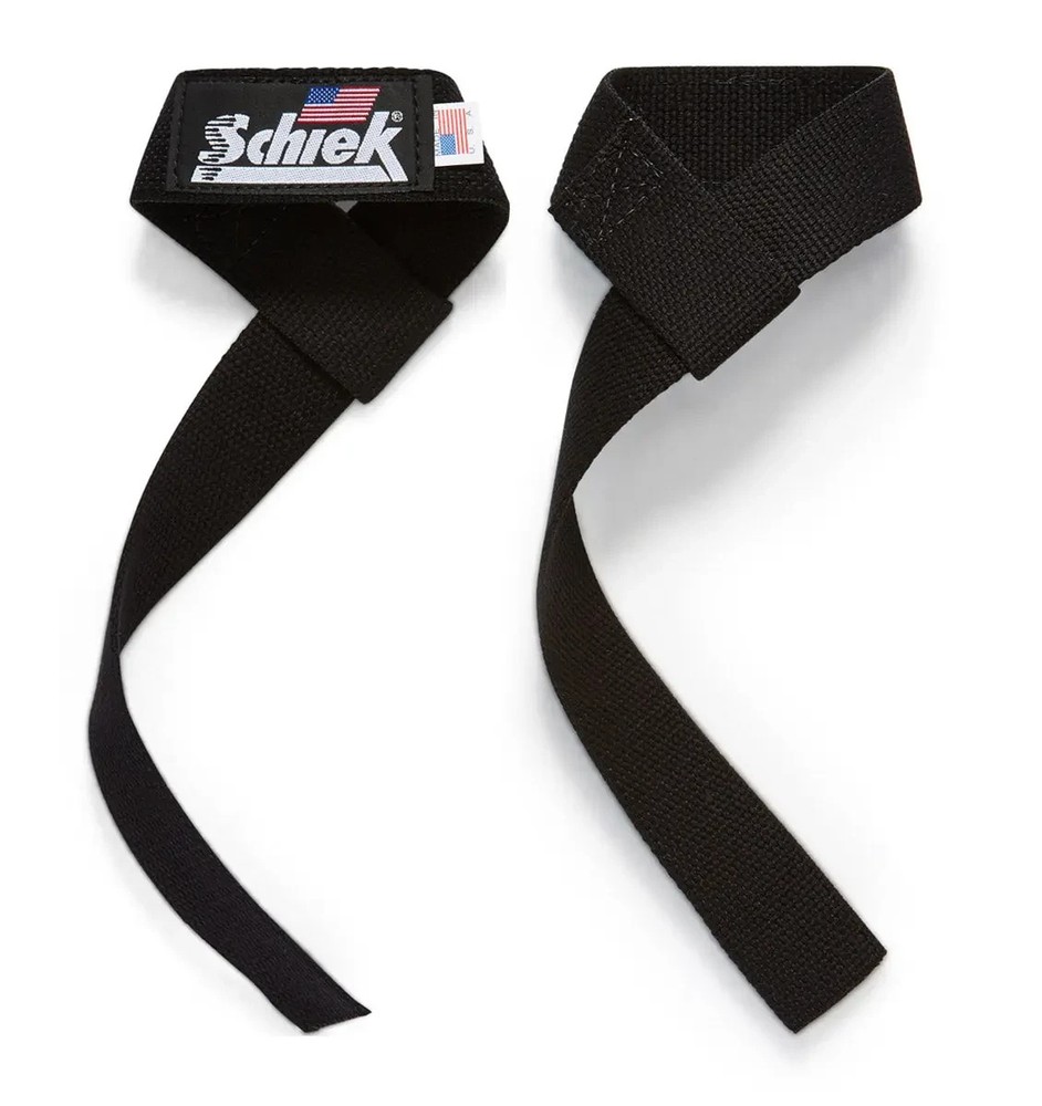 Schiek Sports Model 1000-BLS Basic 20" Weight Lifting Straps - Black