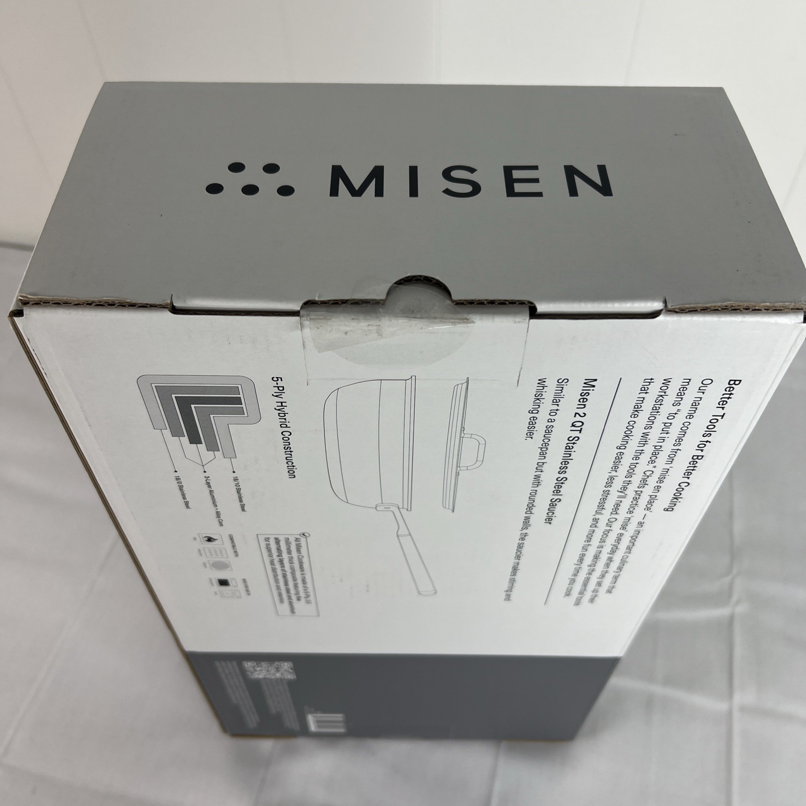 NEW Misen Stainless Steel 2 Quart Saucier with Lid (NIB) $129