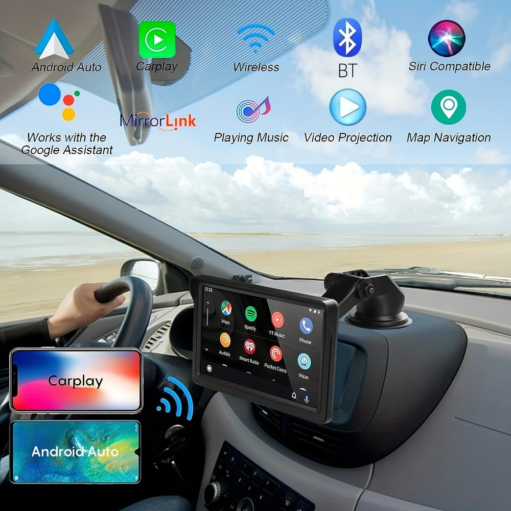 Portable car stereo wireless Carplay Android automatic 7 "touchscreen MP5 player