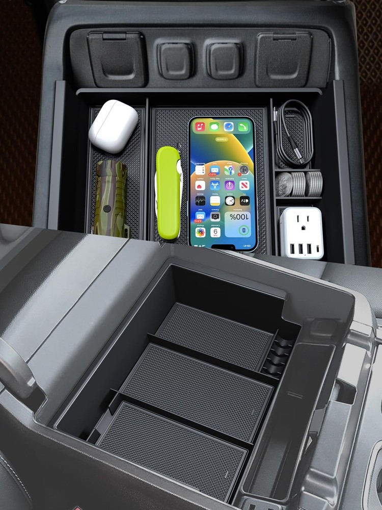 2PCS Center Console Organizer Compatible with Chevy 2 PCS