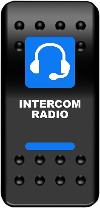 Moose ATV/UTV Intercom Accessory Switch Blue