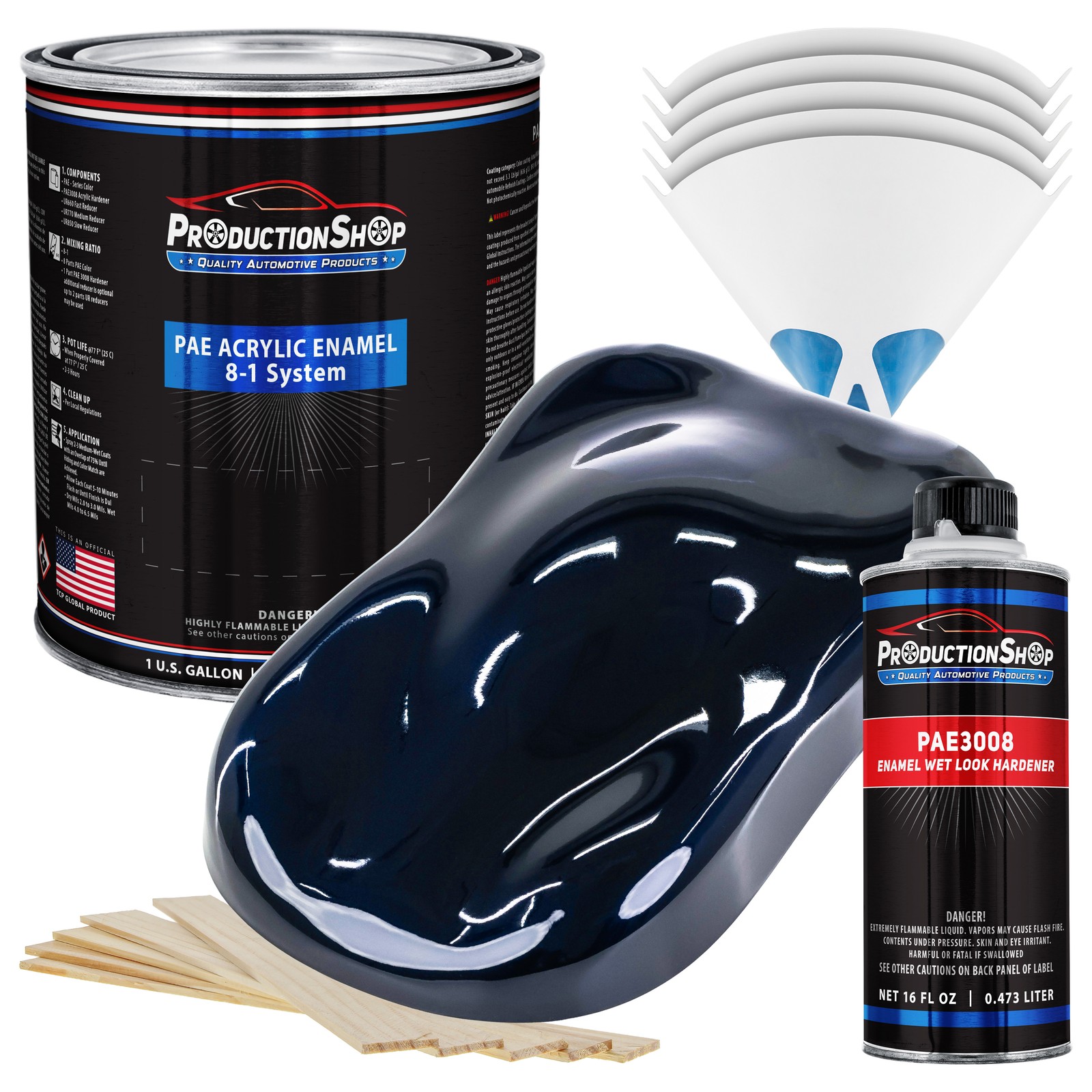 ProductionShop High Gloss Midnight Blue Pearl Acrylic Enamel Gallon Kit Paint