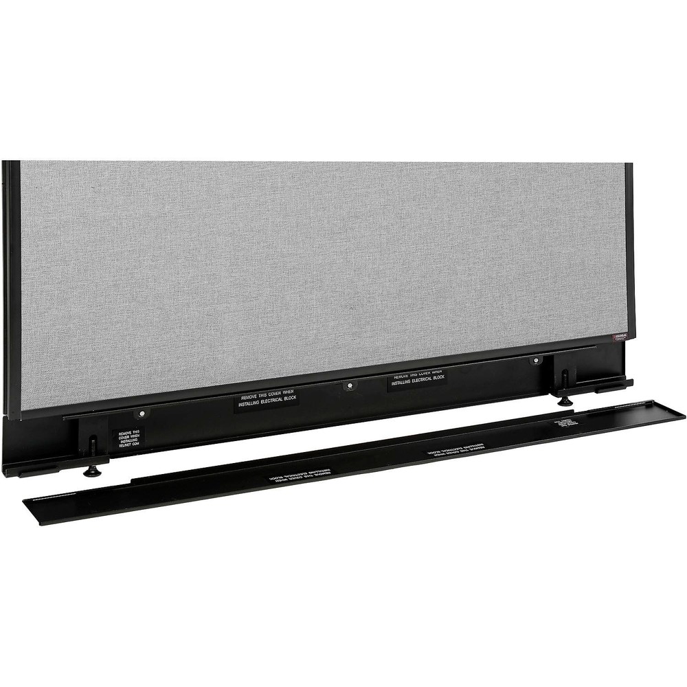36-1/4"W x 64"H Office Partition Panel with Partial Window Raceway Gray