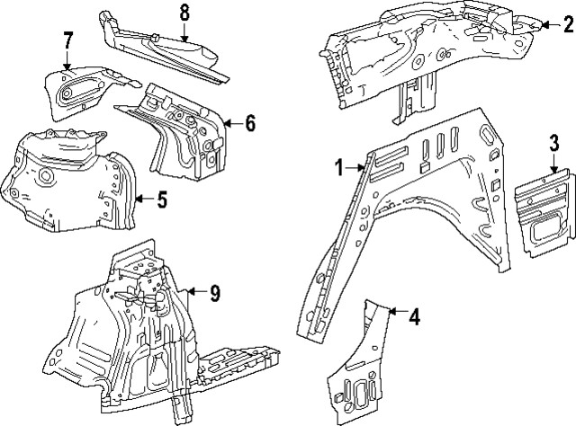 Genuine GM Inner Wheelhouse 60008533