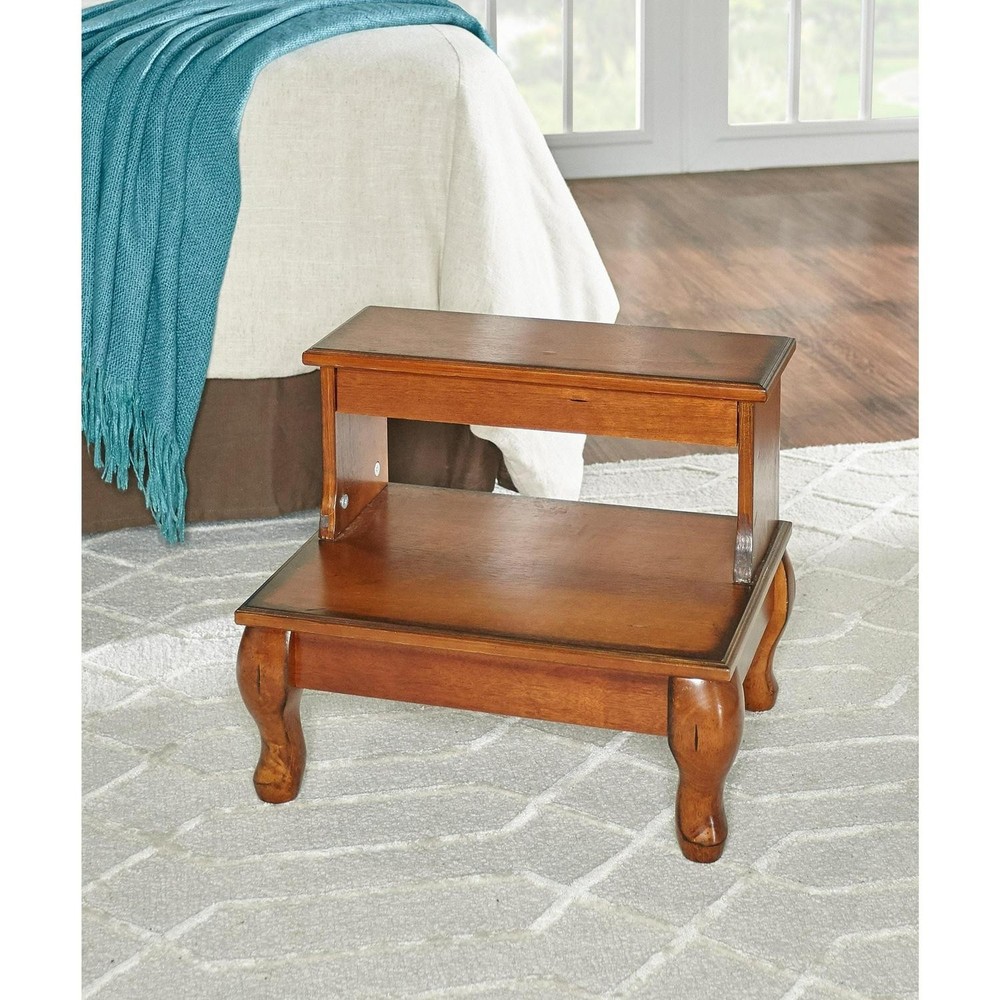 Linon Macon Bed Steps With Drawer