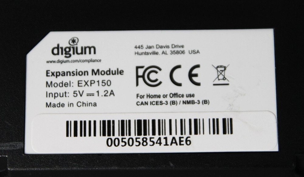 Digium EXP150 1TELDEXP150LF Expansion Module (Module Only)