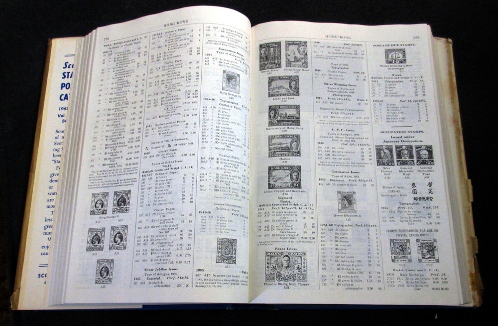 Scott Standard Postage Stamp Catalogue 1962 Vol I America’s & British Common