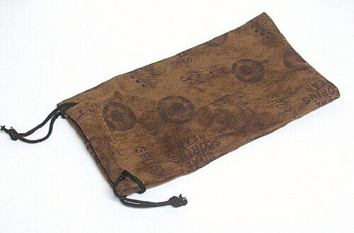 Brown Soccer Print Design Microfiber Sunglasses Drawstring Pouch Case Soft
