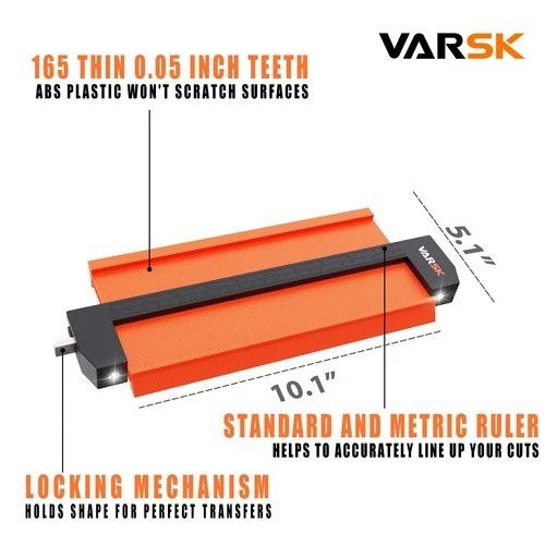 Contour Gauge Profile Tool with Light 5+10 Inch - Super Duplicator Shape