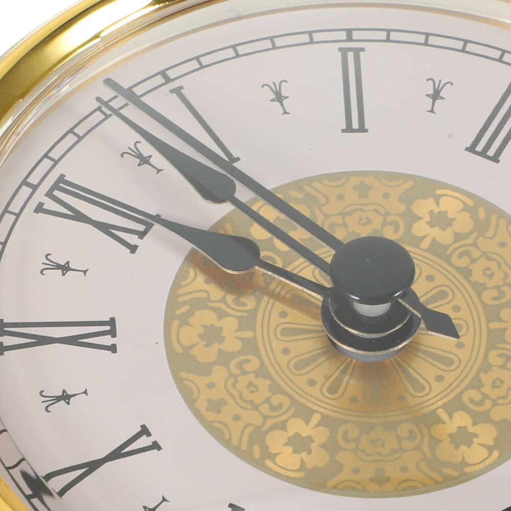 Miniature Clock Mechanism Replacement Insert with Movement Face