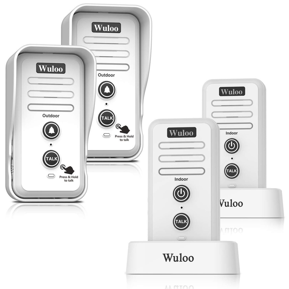 1/2 Mile Long Range Wireless Doorbell Intercom System with Rechargeable Battery