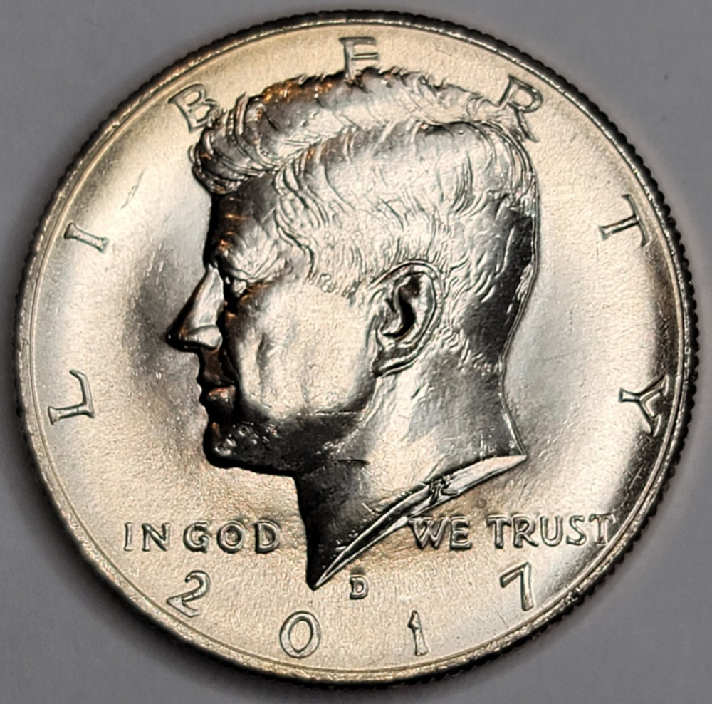 2017 D Kennedy Half Dollar Uncirculated from US Mint Roll