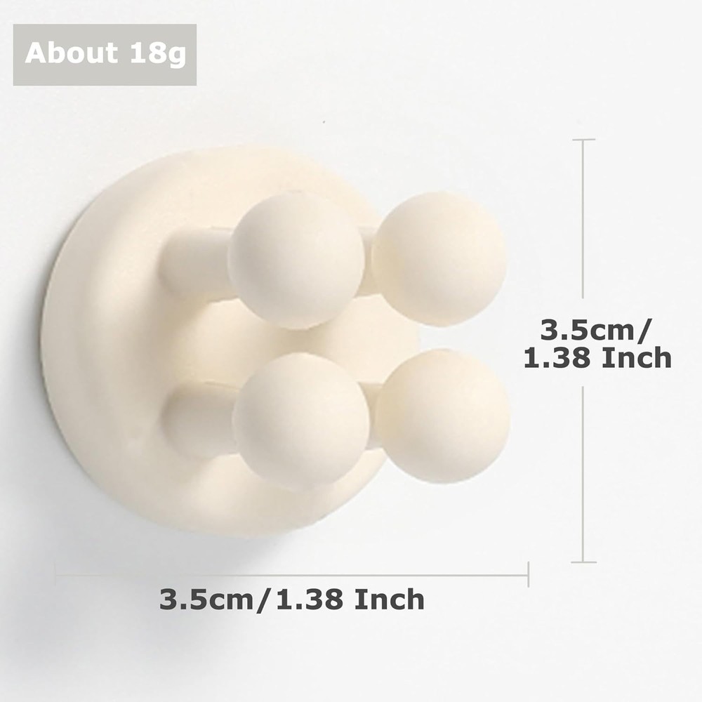 Flexible Silicone Wall Hooks - 4-Piece Set for Easy Storage in Bathroom & Office