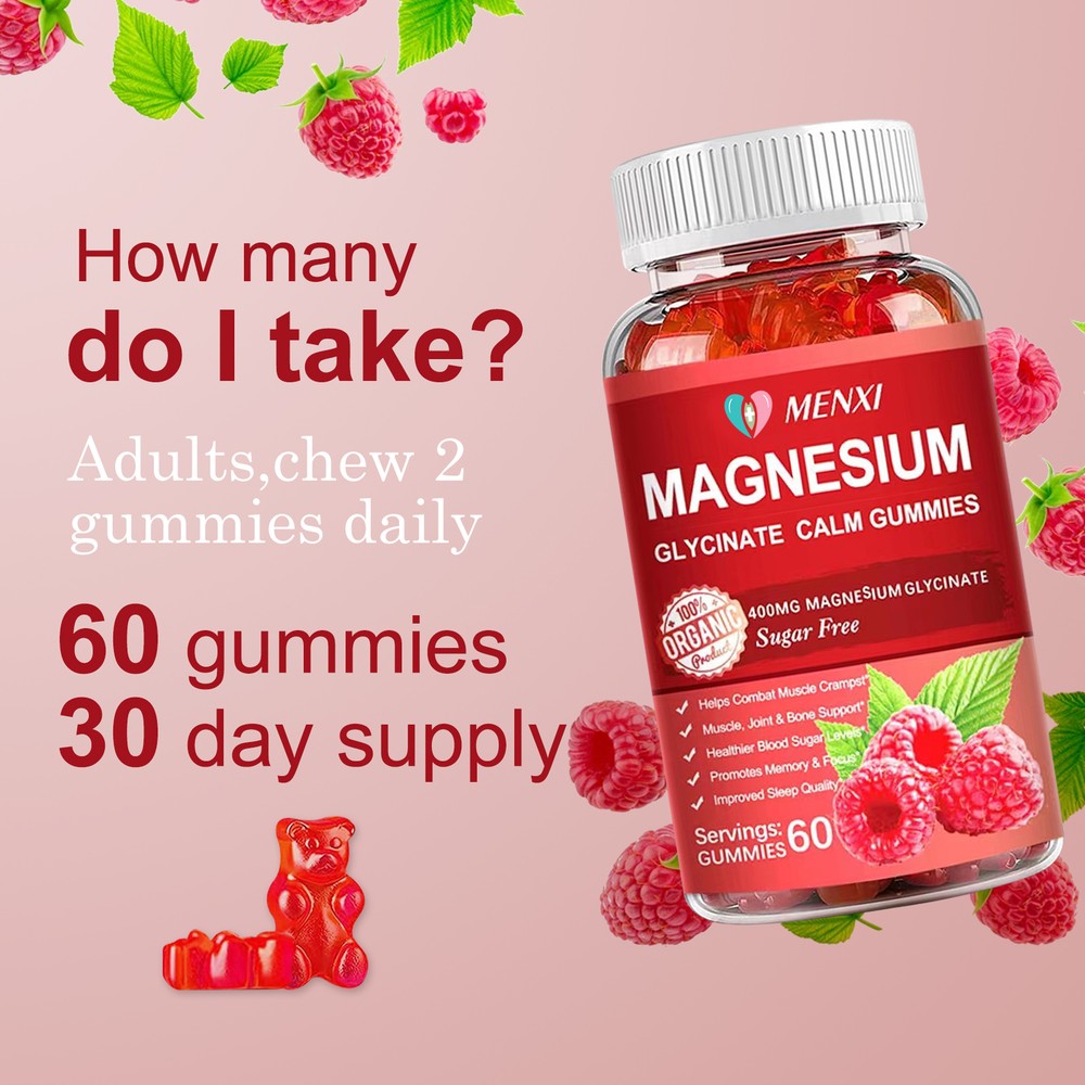 Magnesium Glycinate Gummies Highest Potency Magnesium Supplement 100% Chelated