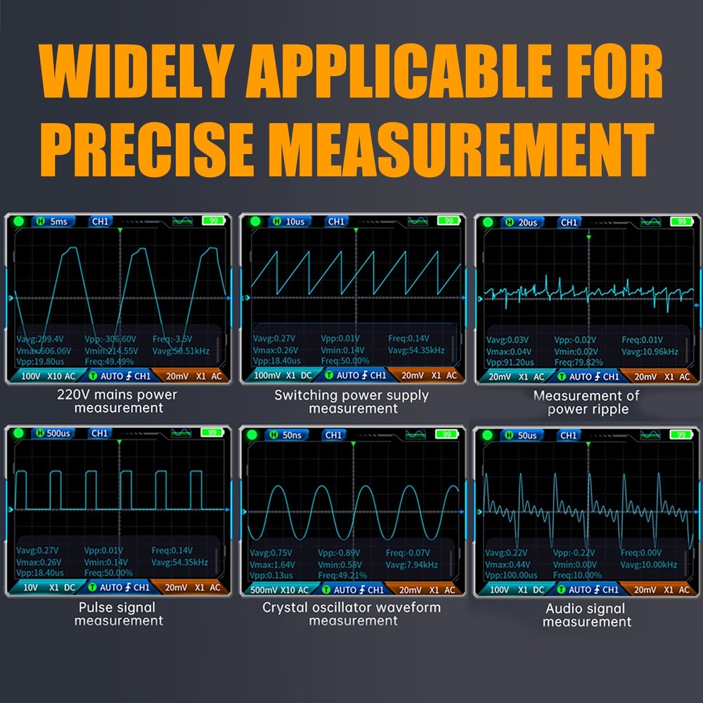 2C23T handheld digital oscilloscope, multimeter, three in one dual channe