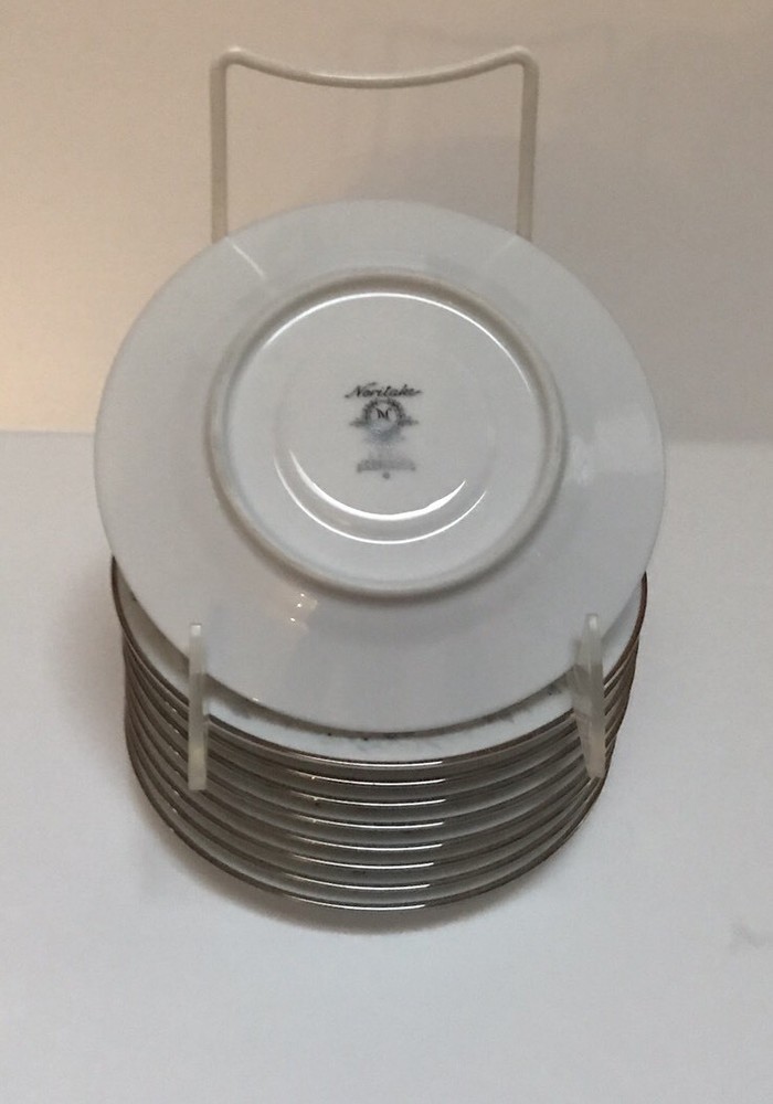 Noritake 5 Concert Pattern Saucers - EUC