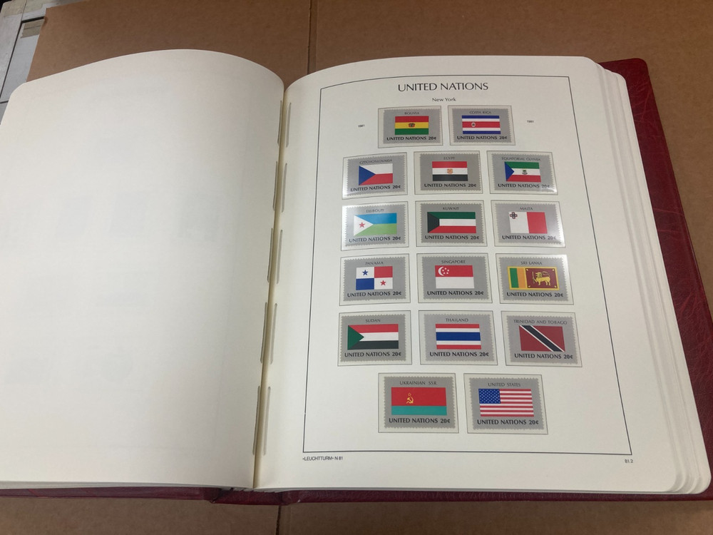 KAPPYS STAMPS UNITED NATIONS UP TO 2000 IN LIGHTHOUSE HINGELESS ALBUMS CL407