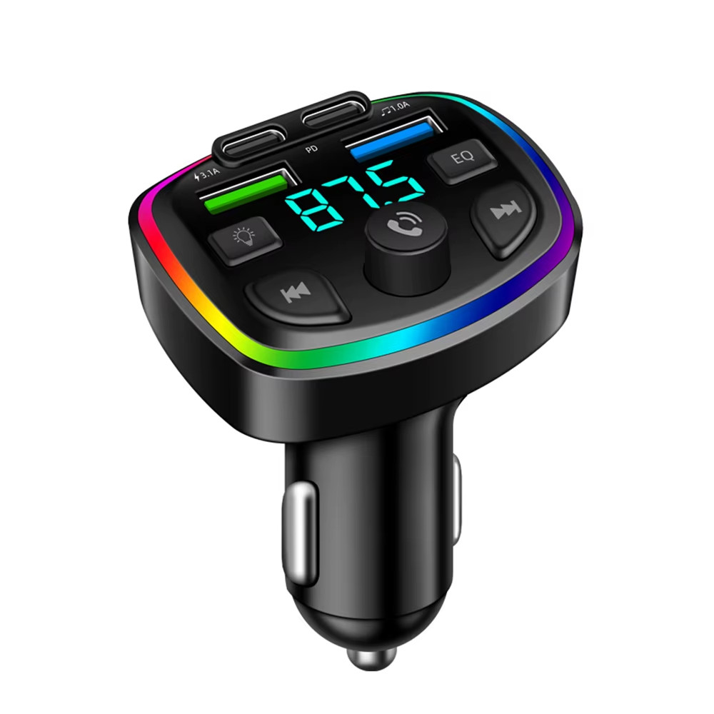 66W Fast Car Charger Bluetooth 5.4 FM Transmitter Wireless Radio Handsfree Calli