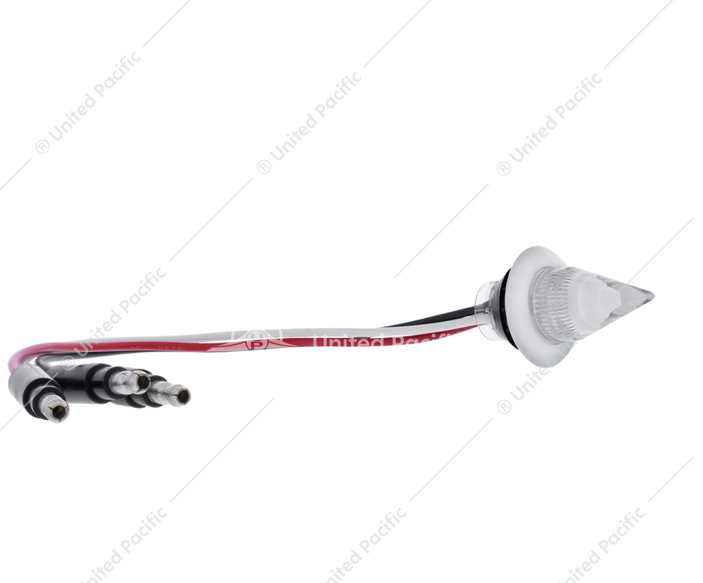 4 LED Dual Function 3/4" Mini Spike Light With SS Bezel Clear/Red