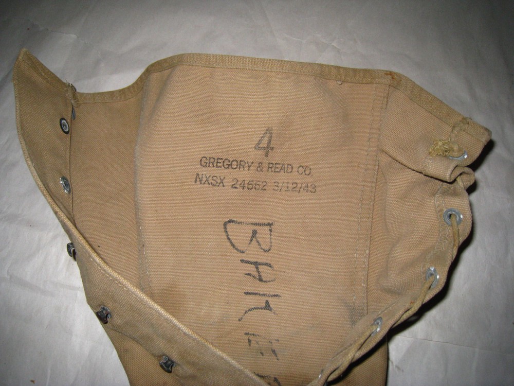 WW II Leggings Gregory & Read Co 03/12/43