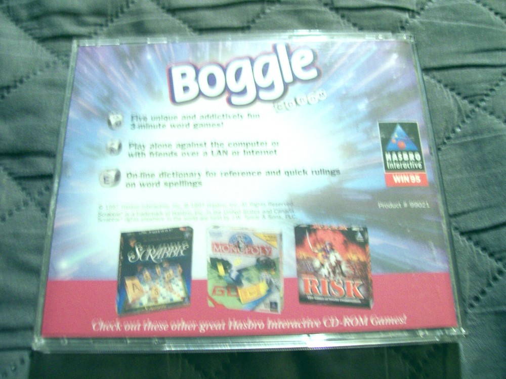 Hasbro Interactive Boggle Word Search Game CD ROM (Windows 95)