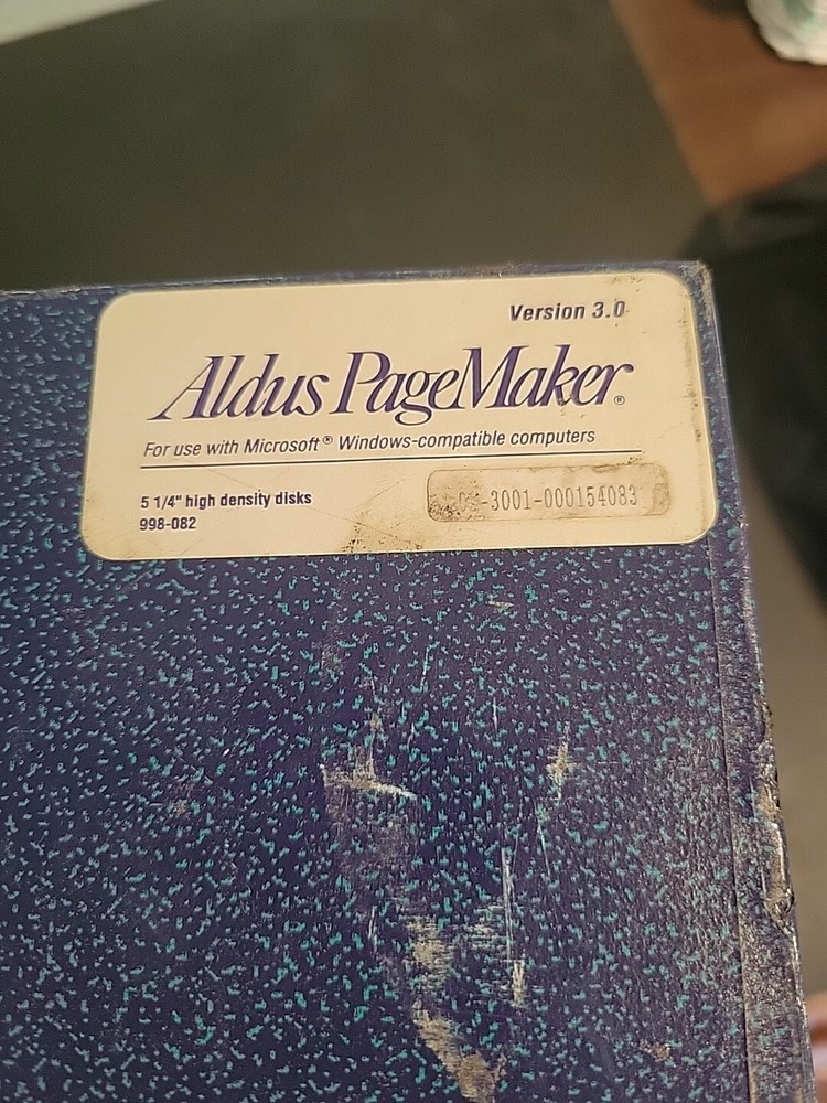 Vintage Aldus Pagemaker 3.0 Windows version