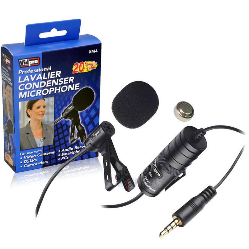 Samsung Galaxy S4 Cell Phone External Microphone Vidpro XML Lavalier Microphone