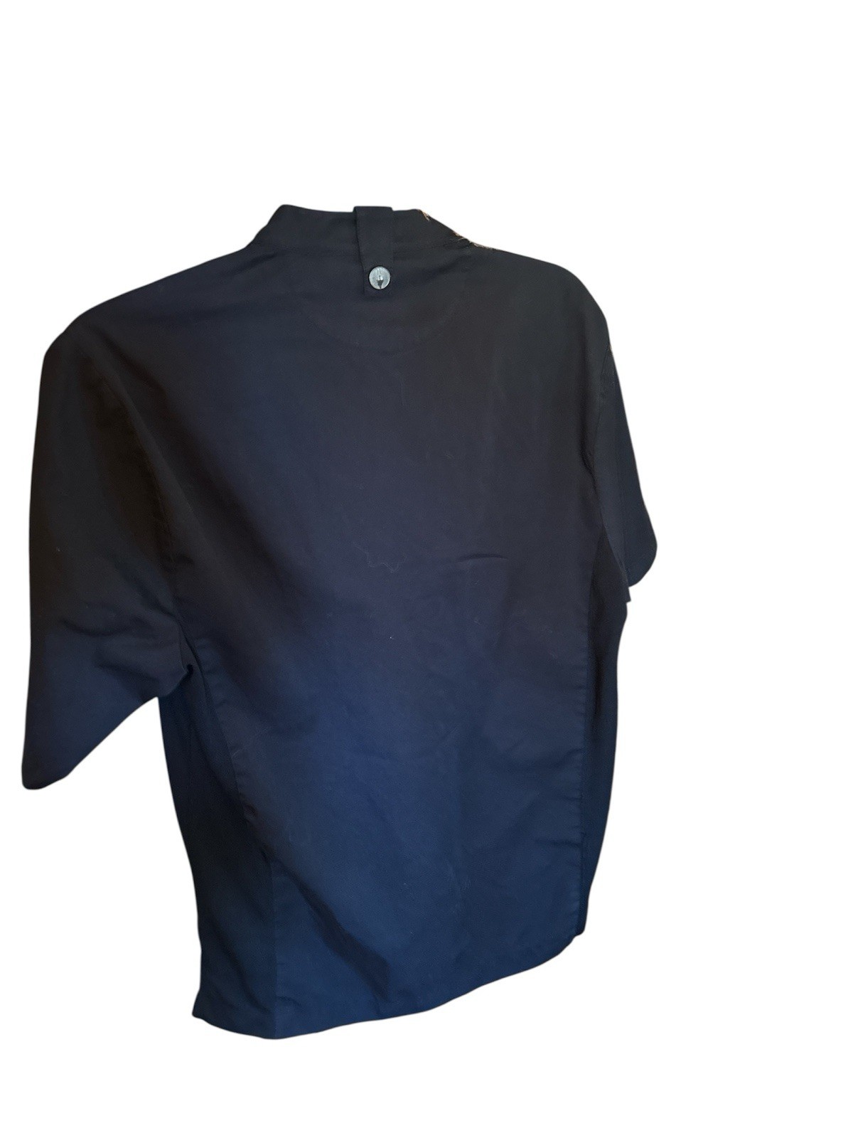 Chef Works NWOT Black Chefs Coat Small Short Sleeve Vented Side Panels