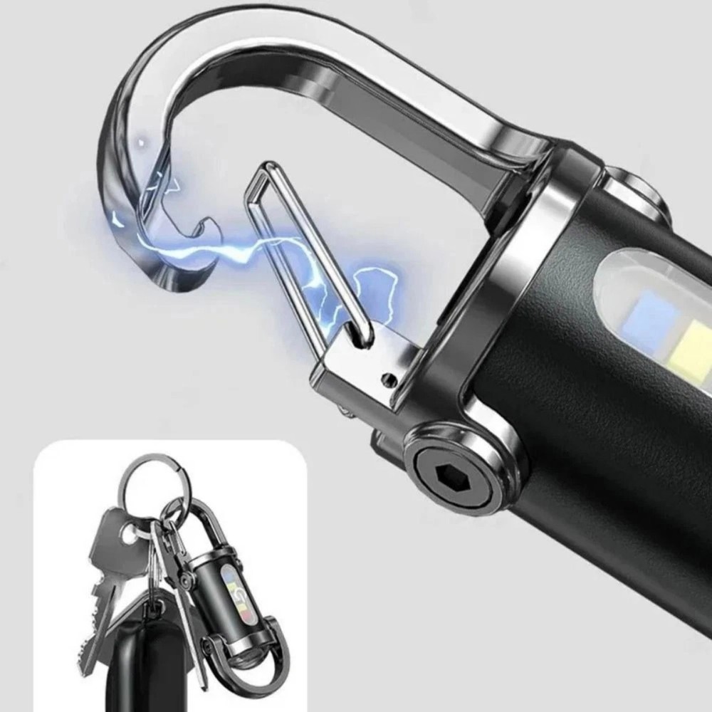 Rechargeable Keychain Flashlight Impact-Resistant, Compact Light for Outdoor