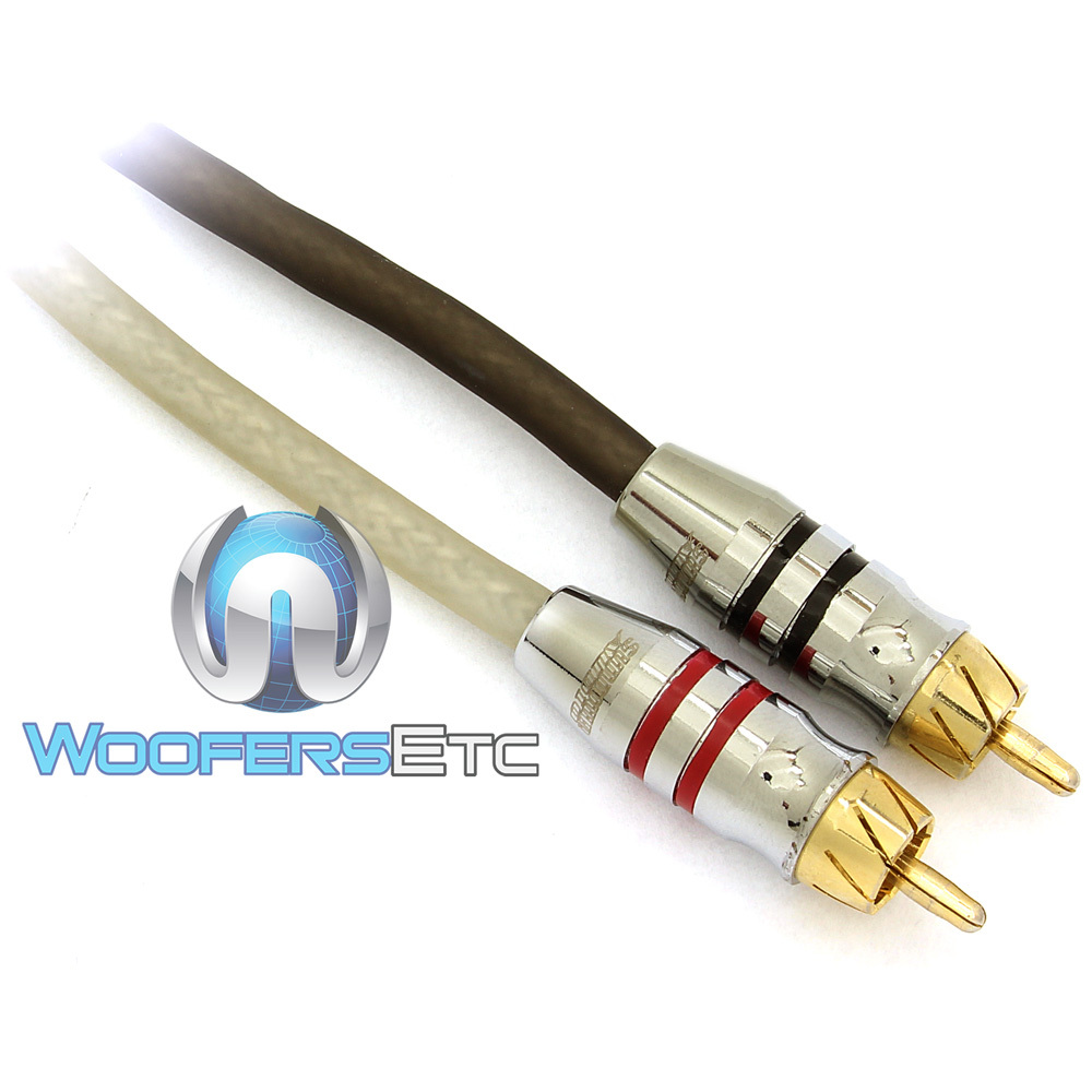 SUNDOWN AUDIO 20FT SAZ 2CHANNEL SOLID 100% OFC COPPER TWISTED RCA AMPLIFIER WIRE
