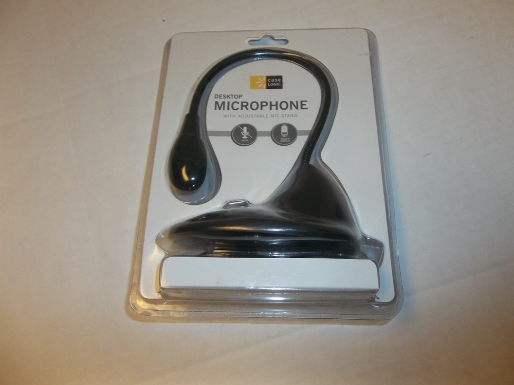 NIP Case Logic Desktop Microphone w/ Adjustable Mic Stand