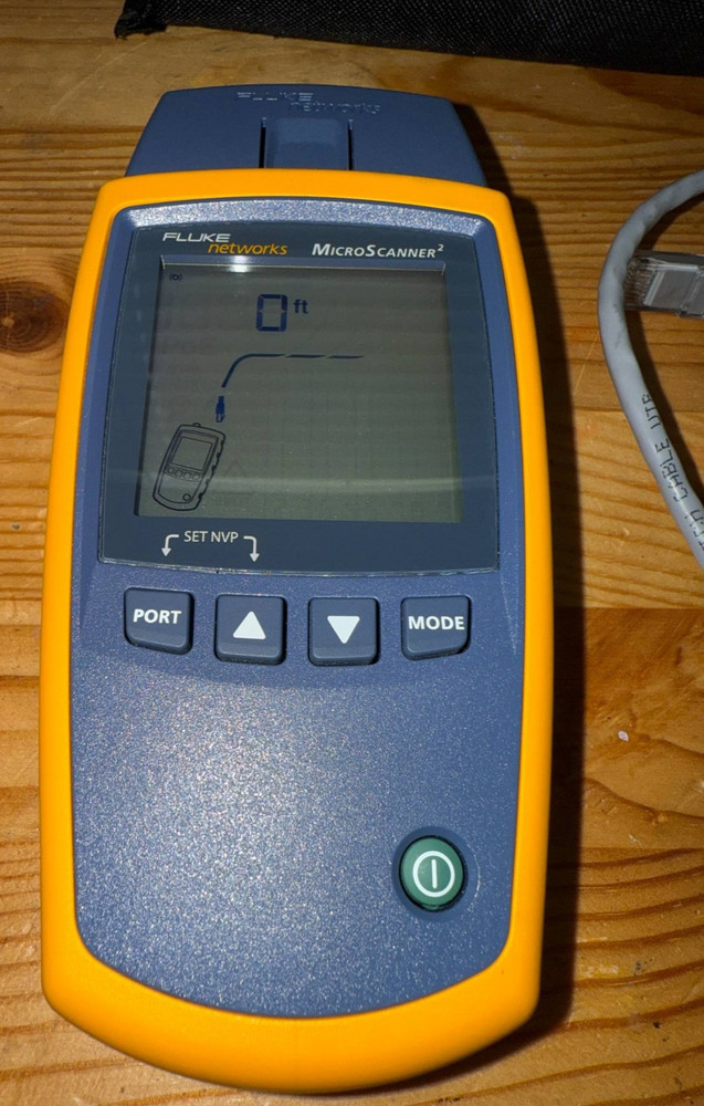 Fluke Networks Microscanner2 Cable Verifier - Cat5/Cat6/Coax