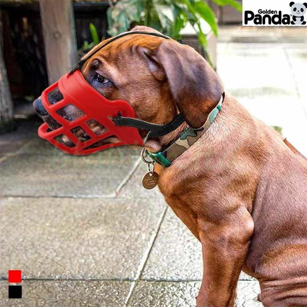 Dog Muzzle Pet Adjustable Breathable Soft Barking Silicone Anti Bite Mouth Mask