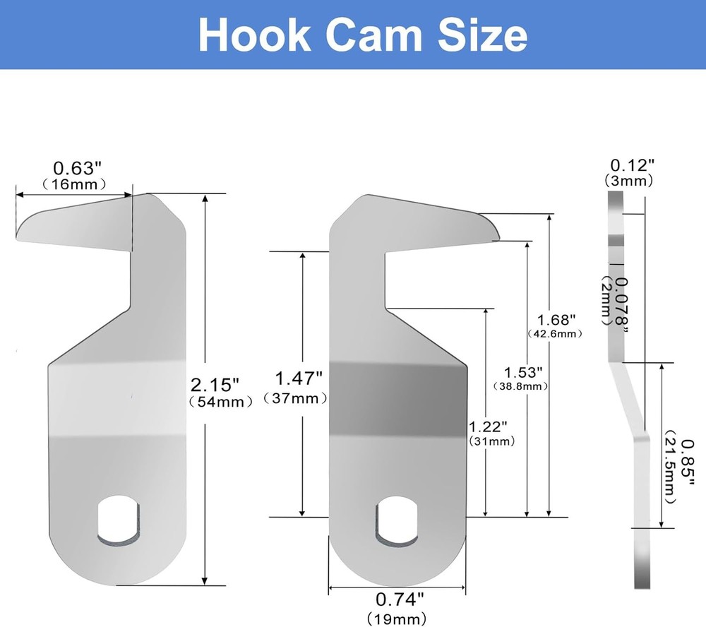 Toolbox Drawer Cam Lock 5/8 Black with Keys