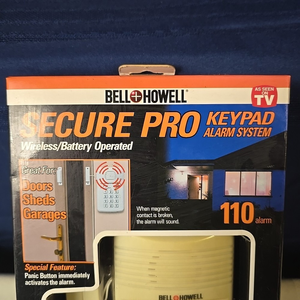 Secure Pro Keypad Alarm System BELL+HOWELL Wireless Battery 3 Settings and PANIC