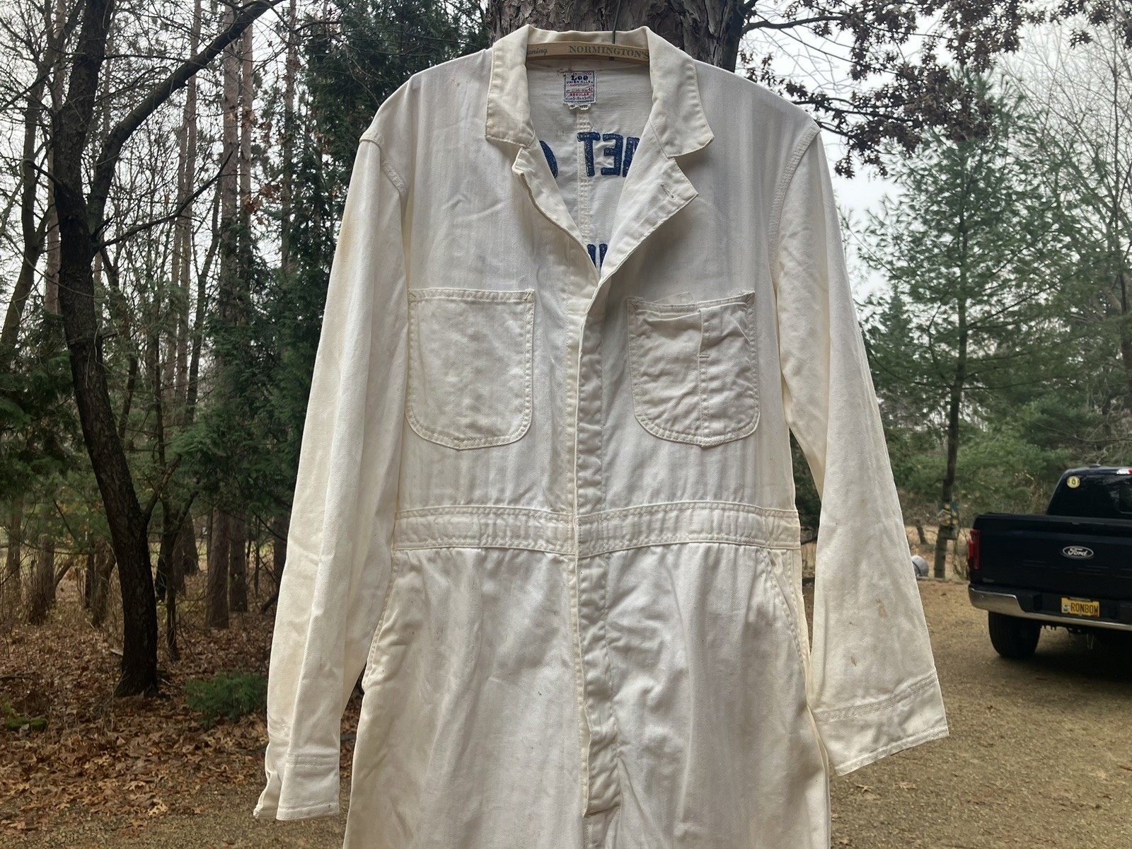 Vintage 50s LEE Auxiliary Police Wisconsin Sanforized Coveralls Jumpsuit.Rare