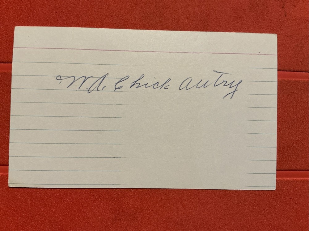 Chick Autry🔥🔥MLB Debut: 1907 Cincinnati Reds 🔥🔥Autograph🔥🔥
