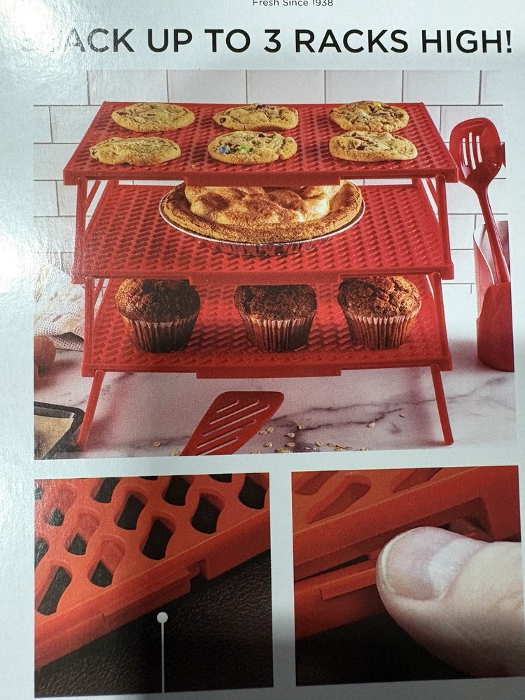 Stackable CoolWave Plastic Rack, Foldable, Dishwasher Safe, BPA Free 3 NEW Racks