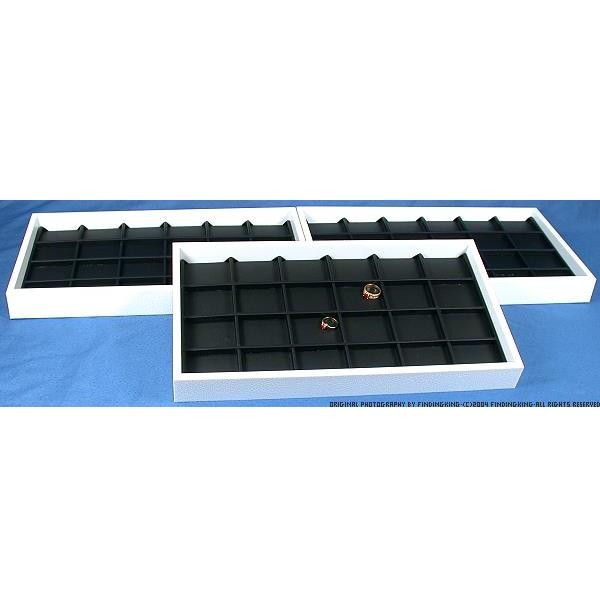 3 24 Slot Jewelry Display Insert & Stackable Tray