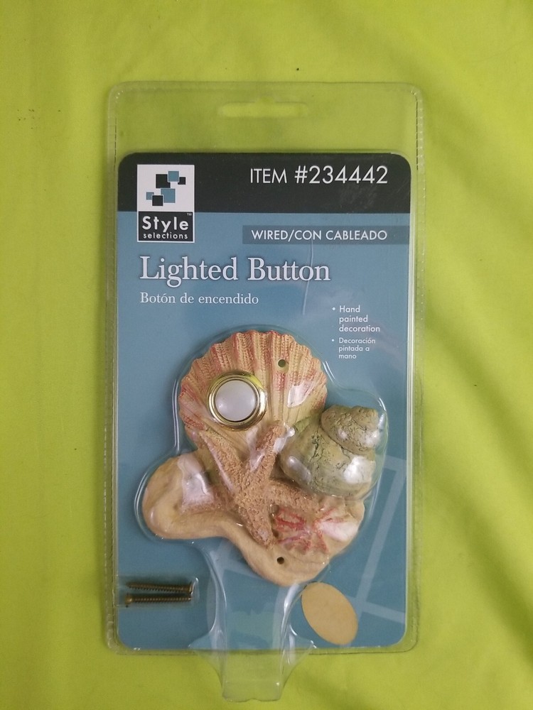 style selection lighted button Sea Shells  #234442 Wired Con Cableado