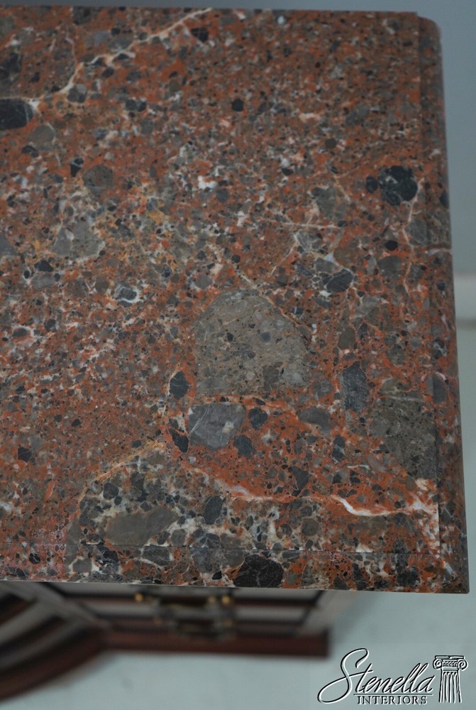L68885: CENTURY Cherry 12 Drawer Marble Top Server Console