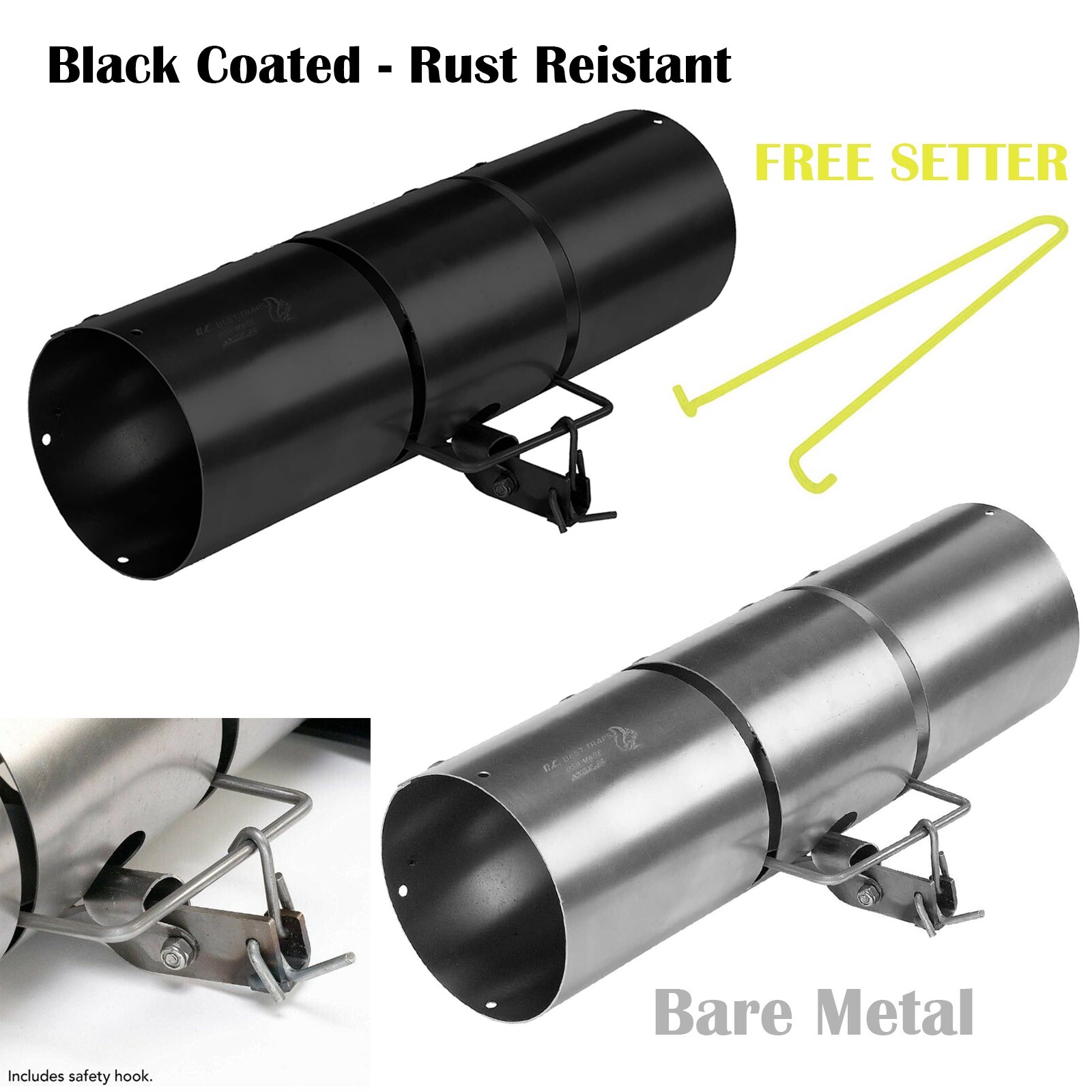 RC Best Tunnel Tube Traps -Reusable Lethal Squirrel Pest Control - Choose Model