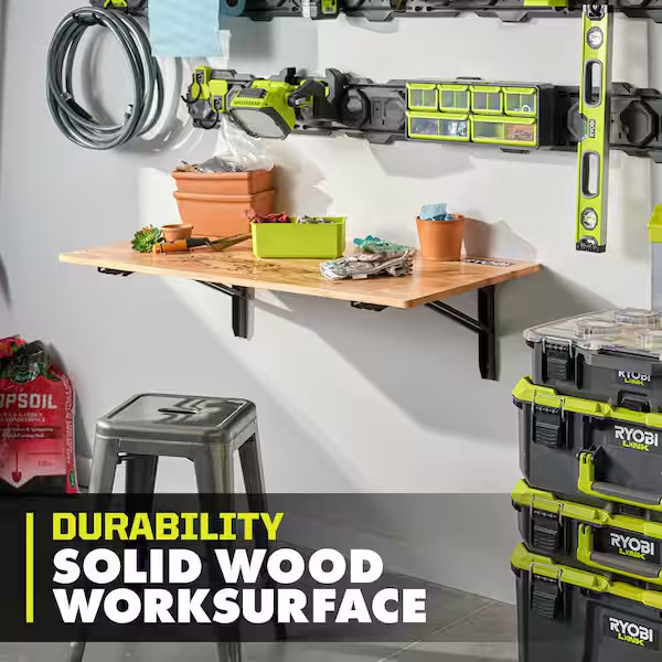 RYOBI Stowaway Wall Mounted Folding Workbench Table